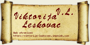 Viktorija Leskovac vizit kartica